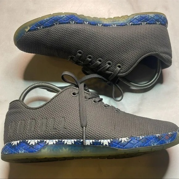 NOBULL DARK GREY BLUE PATCHWORK TRAINER Mens 7 / womens 8.5